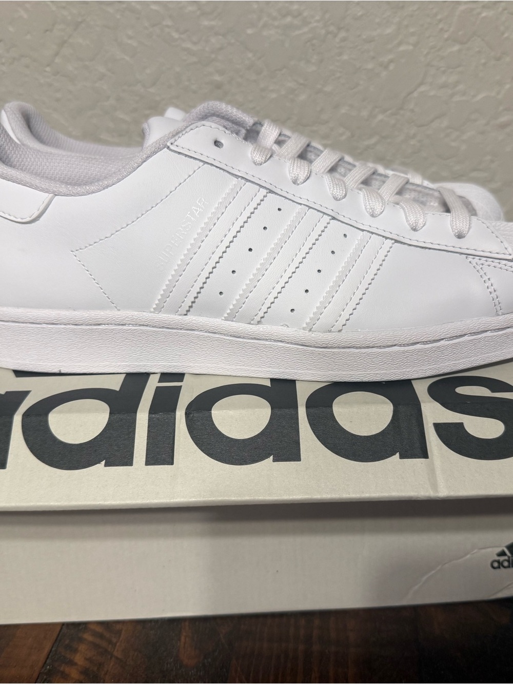 adidas White Low-Top Leather Sneakers